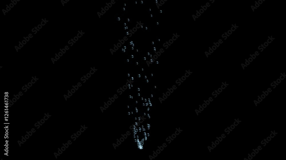 4K seamless loop of water lot of colorful Soap bubbles floating gracefully, air soap bubble pop burst explosion over a dark black screen with alpha motion background