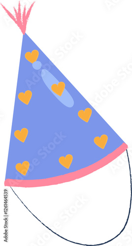 Hand Drawn Birthday Cone Hat