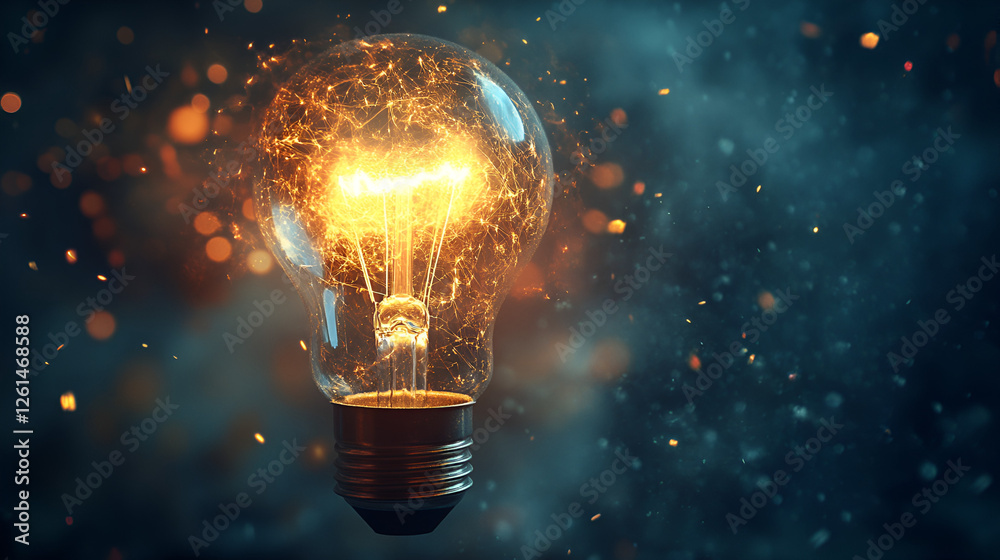 light bulb in the dark and shiny background.ai generative light bulb in the dark and shiny background.ai generative