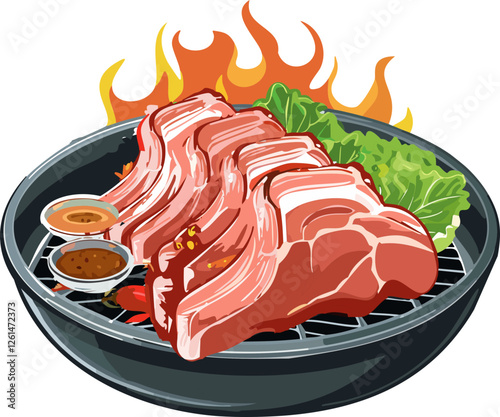 고기, 먹을것, 돼지고기, 날 것의, 뚱뚱한, 신선, 소고기, 양고기, 뼈, 스테이크, 베이컨, 베다, 갈비, animal, 바비큐, 단백질,삼겹살,삼겹살데이, 돼지고기, 33day, 오리고기, 육류, 저녁식사, 디너, 한국바베큐, 바베큐, korean BBQ, 고기한상, pork, 저녁식사, 회식