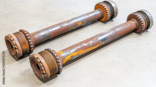 Rusty Industrial Metal Shafts photo