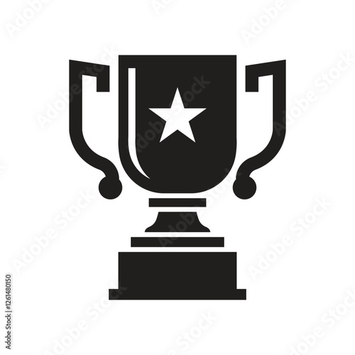 Vector Trophy Icon Silhouette. Trophy Symbol