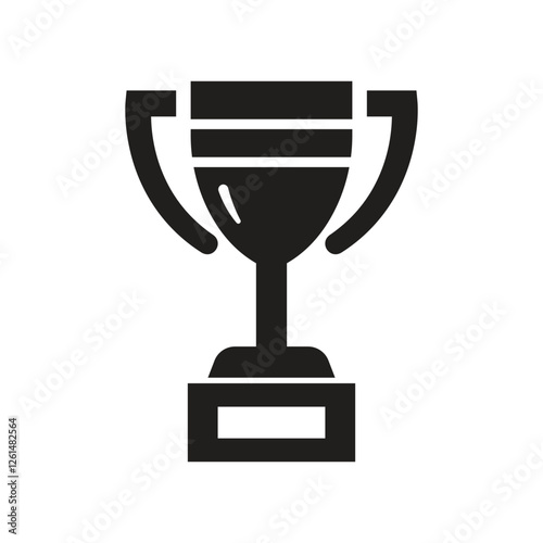Vector Trophy Icon Silhouette. Trophy Symbol