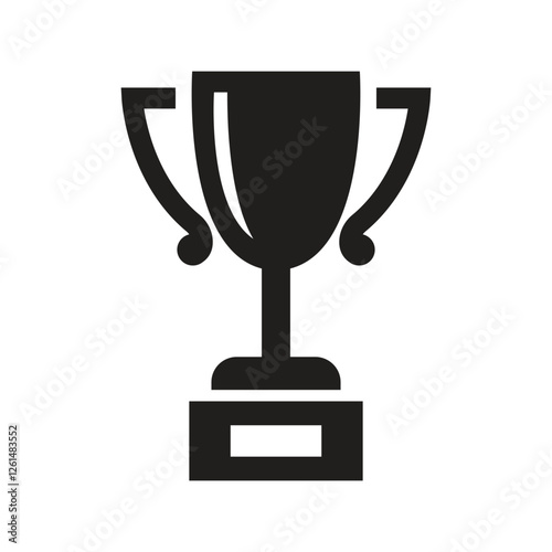 Vector Trophy Icon Silhouette. Trophy Symbol