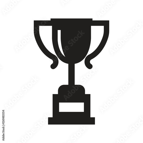 Vector Trophy Icon Silhouette. Trophy Symbol