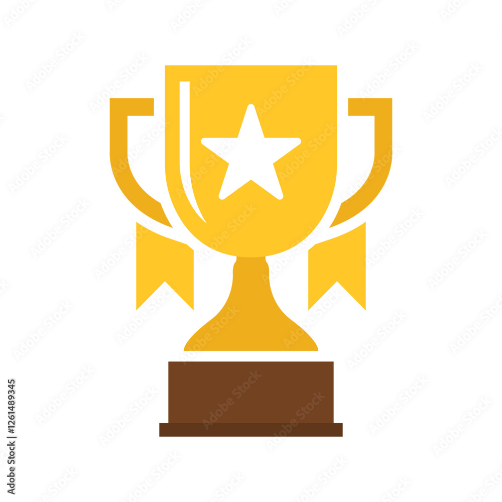 Vector Golden Trophy Icon. Trophy Symbol Vector Golden Trophy Icon. Trophy Symbol