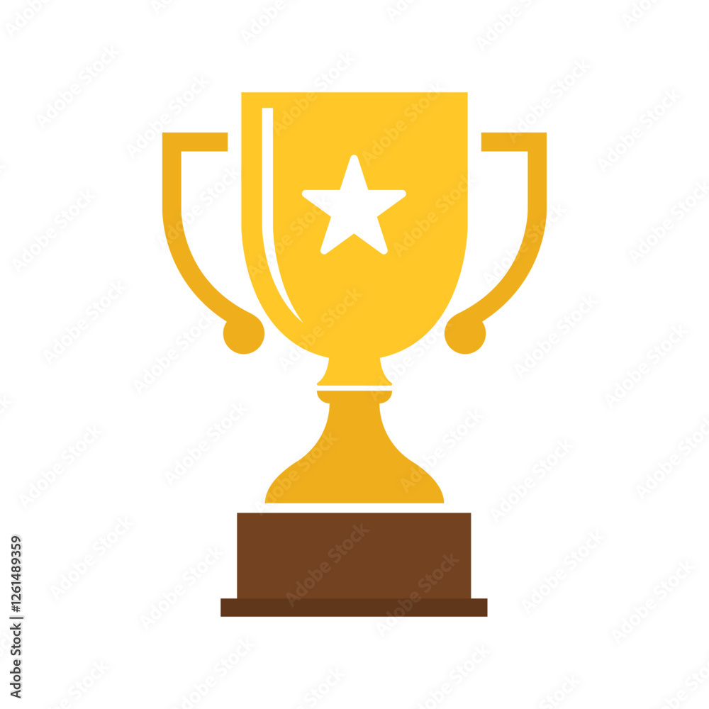 Vector Golden Trophy Icon. Trophy Symbol Vector Golden Trophy Icon. Trophy Symbol