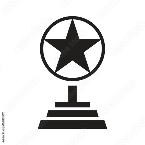 Vector Award Icon Silhouette. Award Symbol