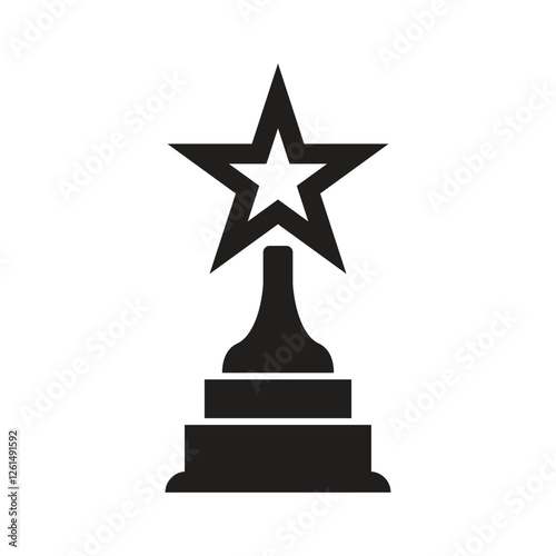 Vector Award Icon Silhouette. Award Symbol