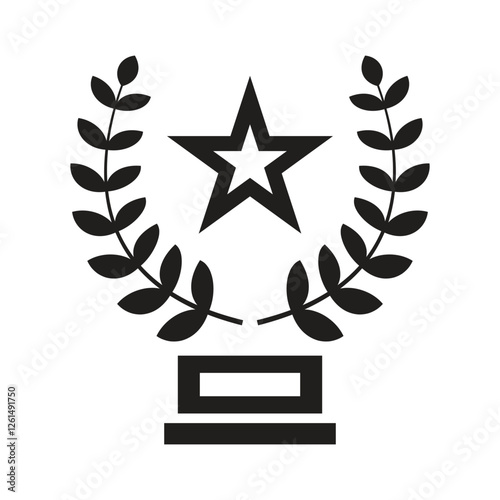 Vector Award Icon Silhouette. Award Symbol
