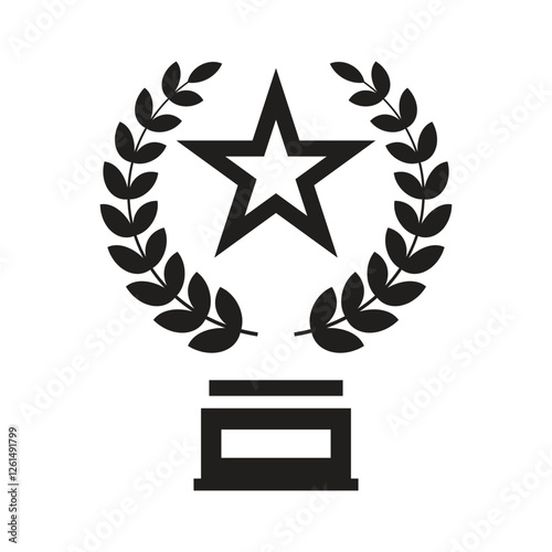 Vector Award Icon Silhouette. Award Symbol