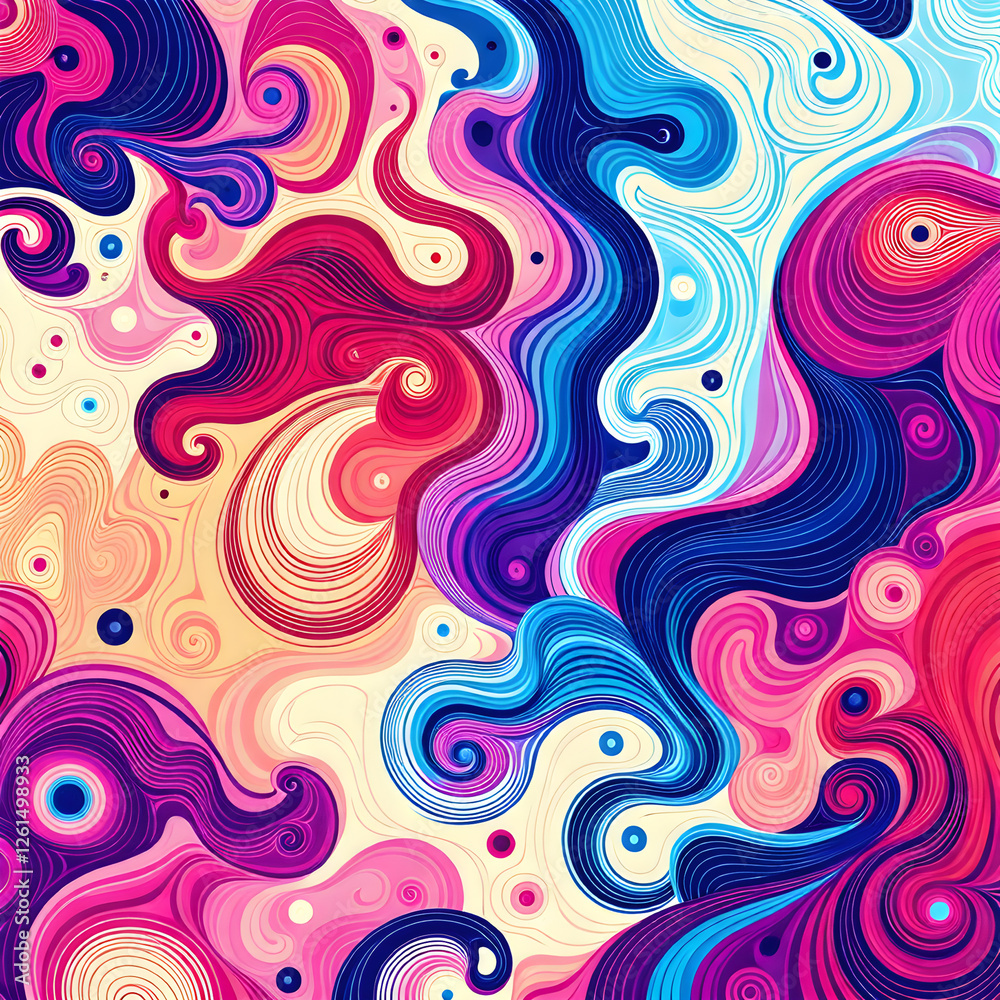 Obraz premium Curve pattern illustration