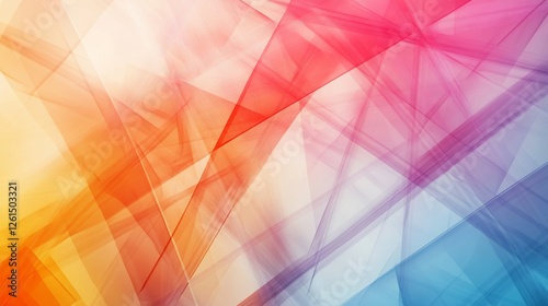 Abstract intersecting lines form a dynamic background with gradient of colors from yellow to blue