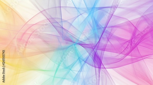 Abstract background with intersecting lines and a blend of pastel colors creating a flowing design