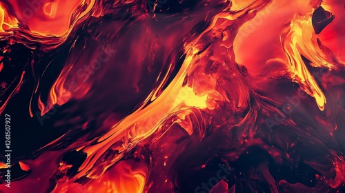 Dynamic abstract flames GIF animation featuring realistic fire textures and swirling effects