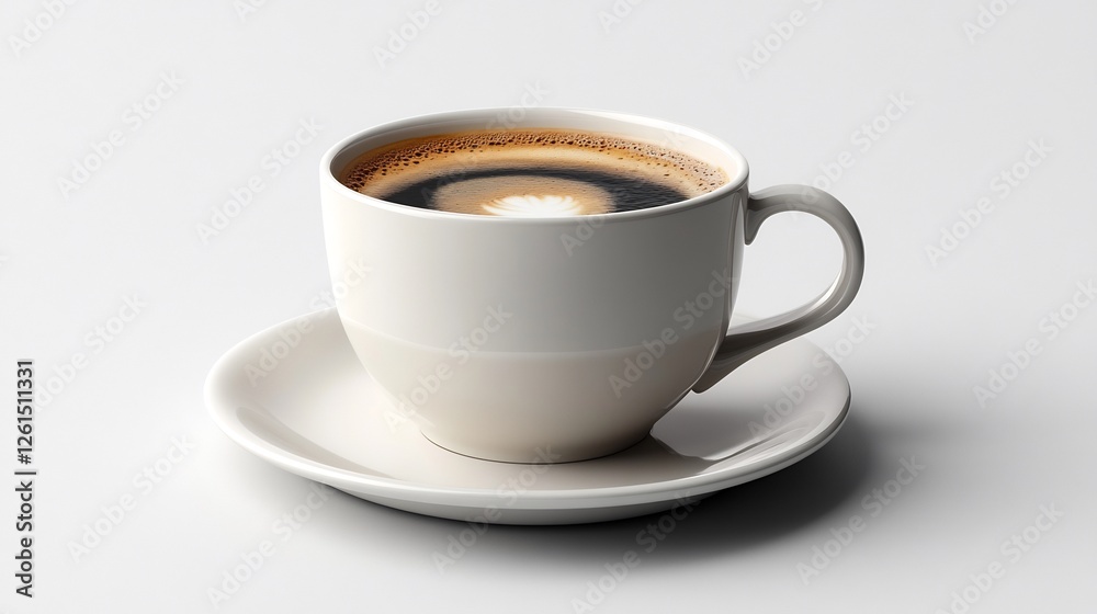 Creative mockup of a customizable coffee mug with a logo placed on a saucer isolated on a transparent background Creative mockup of a customizable coffee mug with a logo placed on a saucer isolated on a transparent background