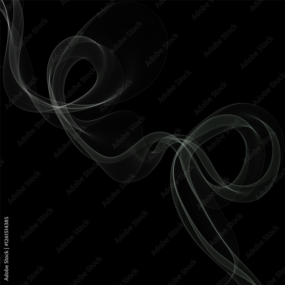 Smoky abstract wave on a black background. Vector design element. Eps 10 Smoky abstract wave on a black background. Vector design element. Eps 10