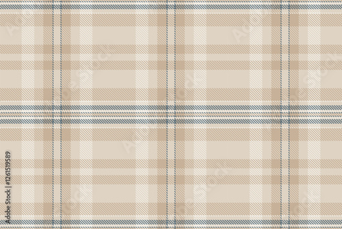 Subtle neutral plaid pattern in beige and gray tones. Perfect for textile designs, website backgrounds, or stationery. Evokes feelings of calm and sophistication.