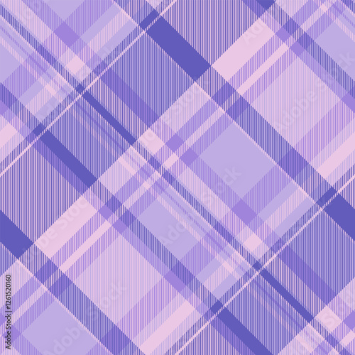 Aged seamless vector background, display check pattern fabric. Indoor tartan texture plaid textile in light and indigo colors.