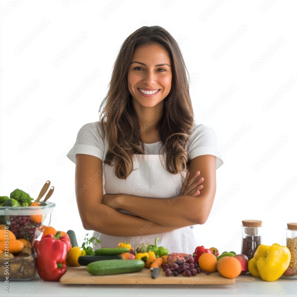 Nutritionist Visionary A woman presenting foods Nutritionist Visionary A woman presenting foods