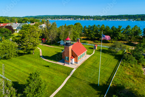 Fotografie Little Traverse Bay Lighthouse in Harbor Springs Michigan