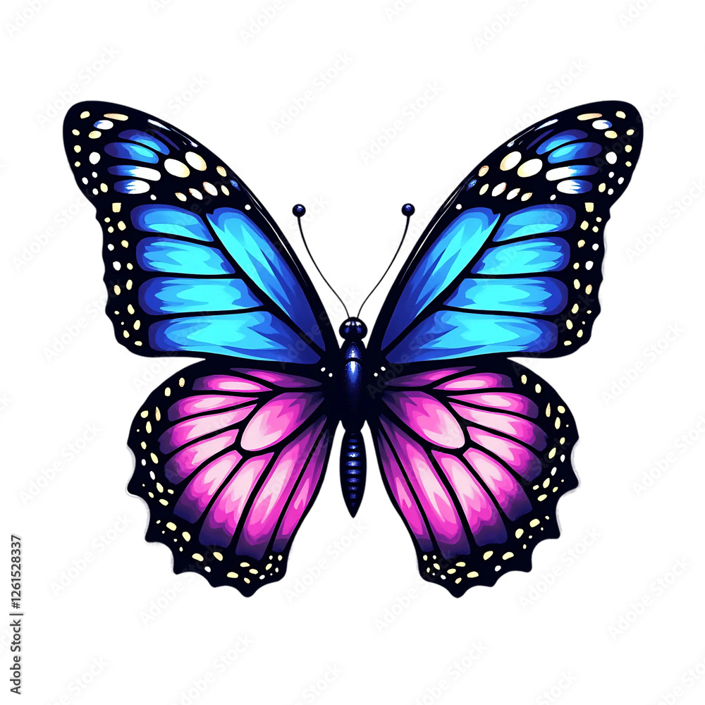 Obraz premium butterfly on white background