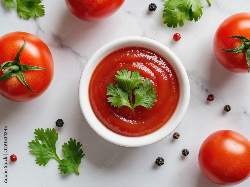 Tomato Ketchup with Fresh Cilantro Tomato Ketchup with Fresh Cilantro
