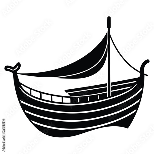 Fishing Vessel Silhouette vector file