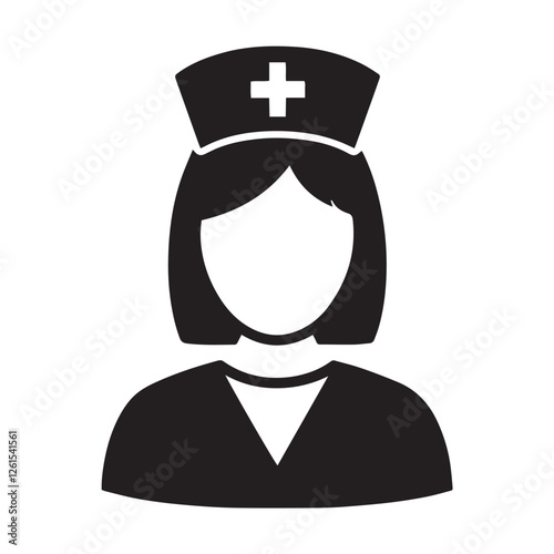 Nurse Icon – Modern and Scalable Vector Graphic for Healthcare, Medical, and Nursing Applications | Ideal for Hospitals, Clinics, and Educational Materials

