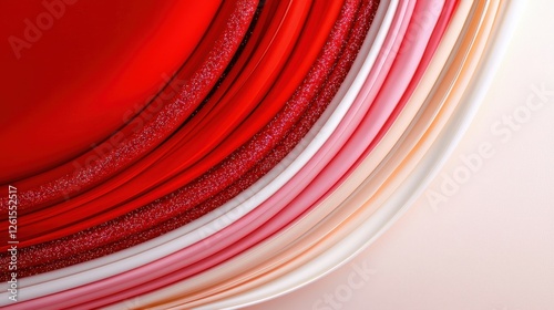 Abstract swirling red pink and white fabric design