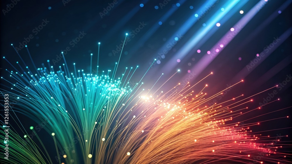 Obraz premium Vibrant abstract light trails on a dark background