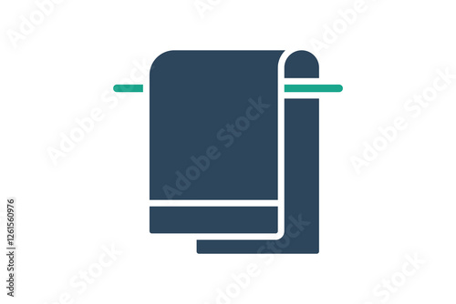 Towel icon. solid icon style. icon related to gym and fitness. gym elements vector illustration