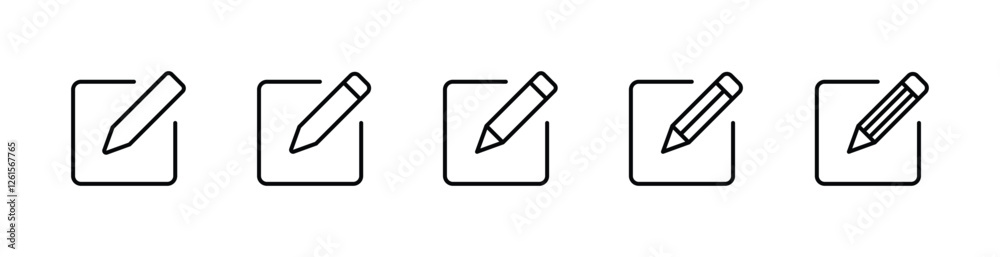 Edit icon set vector. Write icon symbol Edit icon set vector. Write icon symbol