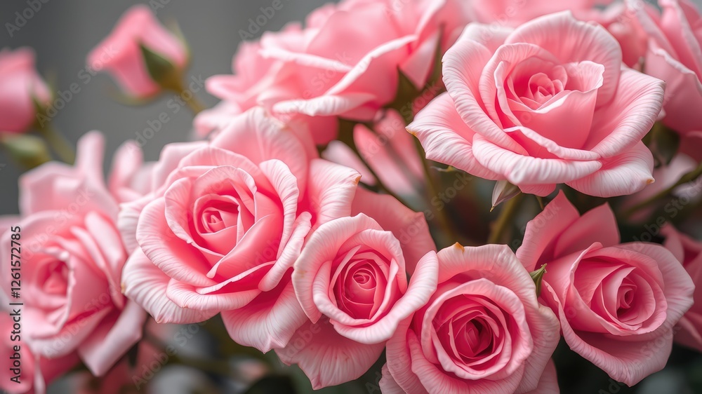 Pink roses close up,Elegant Pink Roses in Full Bloom ,Romantic Floral Background, Rose pattern Pink roses close up,Elegant Pink Roses in Full Bloom ,Romantic Floral Background, Rose pattern