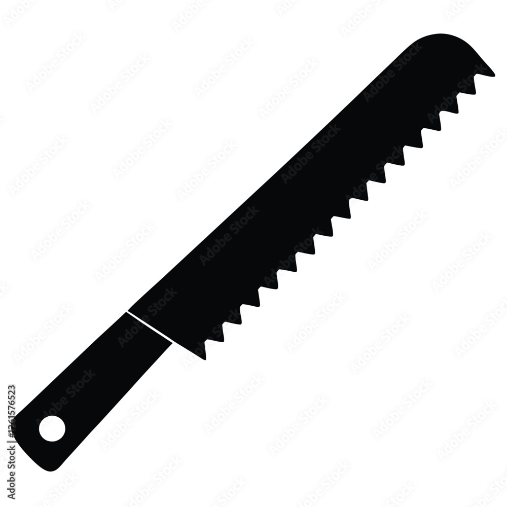 Professional Bread Cutter Knife Illustration for Baking and Cooking Professional Bread Cutter Knife Illustration for Baking and Cooking
