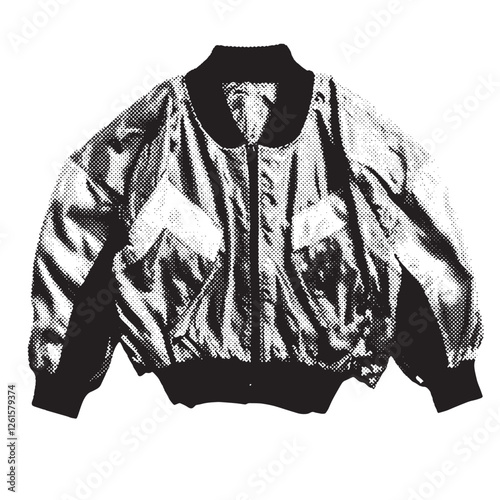 Shell suit clothing 1980s and 1990s vintage halftone grunge vector design element