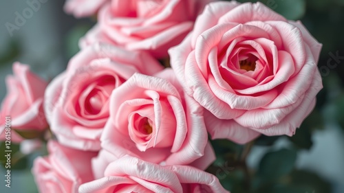 Pink roses close up,Elegant Pink Roses in Full Bloom ,Romantic Floral Background, Rose pattern