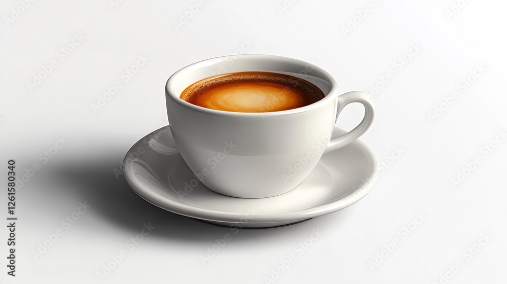 Freshly brewed espresso shot in a tiny white cup isolated on a transparent background ideal for coffee related branding Freshly brewed espresso shot in a tiny white cup isolated on a transparent background ideal for coffee related branding