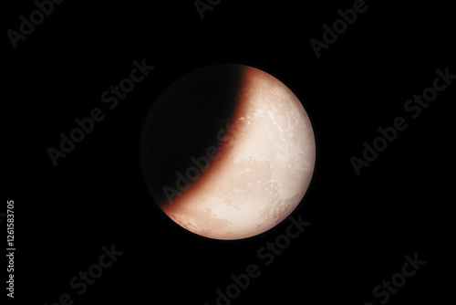 Realistic illustration of Lunar Eclipse