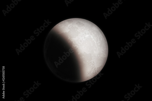 Realistic illustration of Lunar Eclipse
