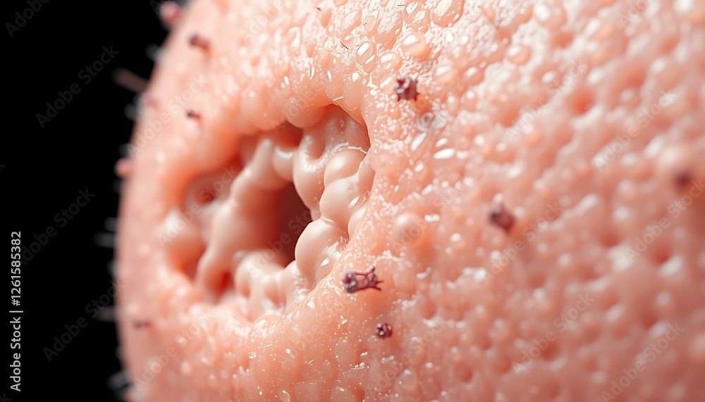 Fototapeta premium Microscopic View of Human Urethra: Detailed 3D Render