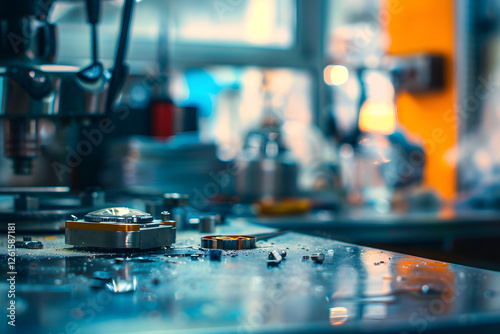 Wallpaper Mural Watch Component on Industrial Work Surface Torontodigital.ca