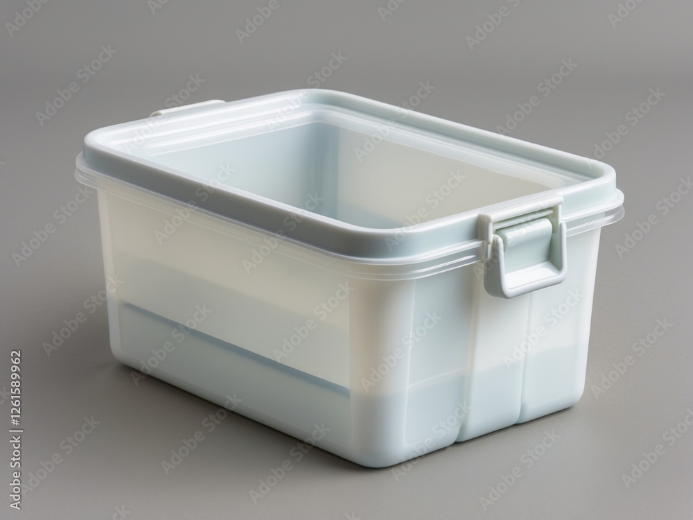 Empty White Plastic Storage Container Empty White Plastic Storage Container