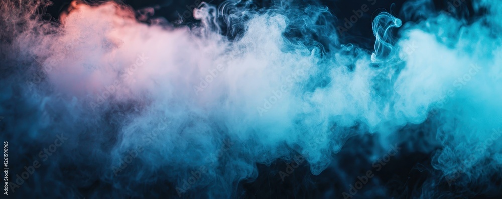 Fototapeta premium Abstract Hues of Smoke on Black Backdrop