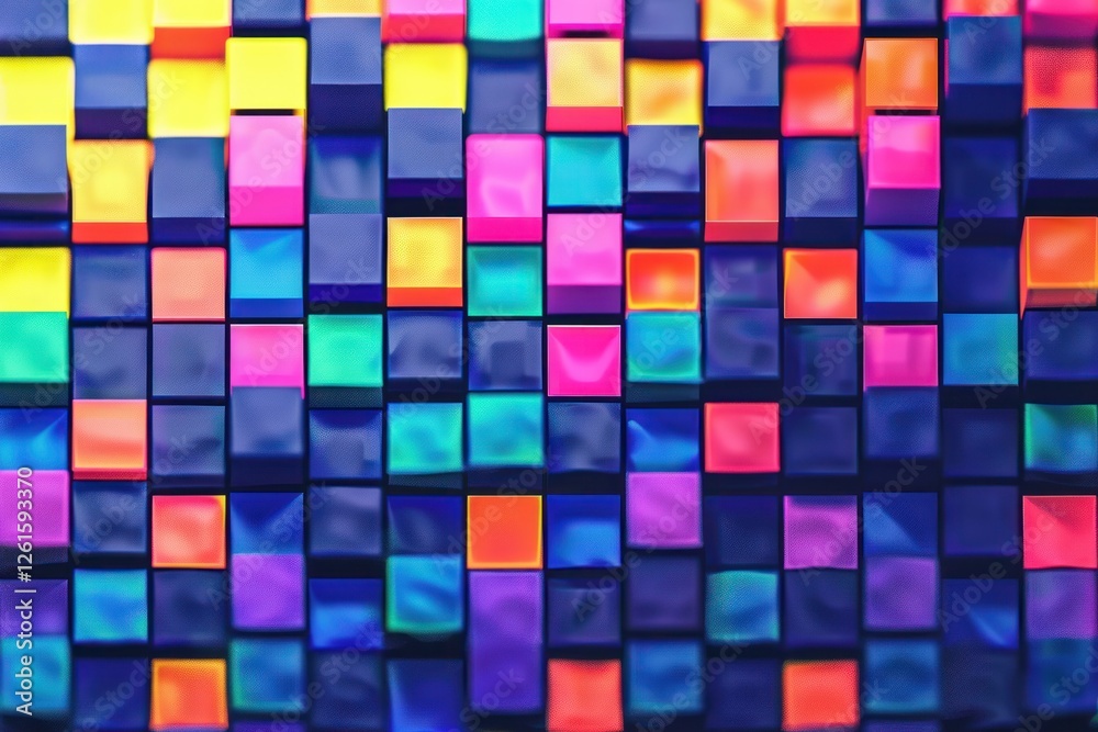 Retro Pixelated Rainbow Chaos: Seamless Loop VJ Pattern with Glitch Noise Texture for Animated Background in Retro Game Style Retro Pixelated Rainbow Chaos: Seamless Loop VJ Pattern with Glitch Noise Texture for Animated Background in Retro Game Style