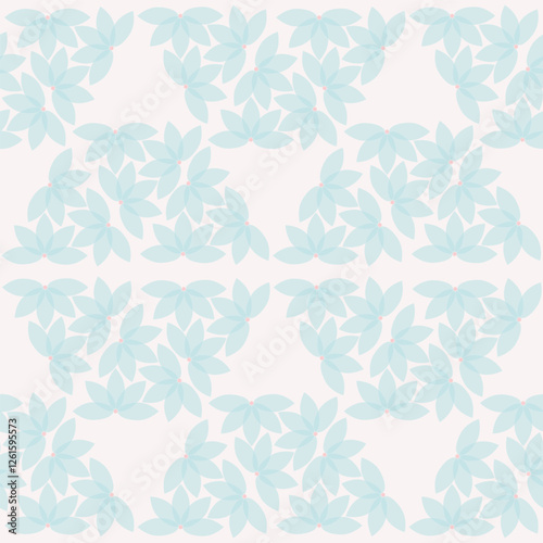 seamless repeat pattern with beautiful blue floral petals giving hexagon shapes on a white background perfect for fabric, scrap booking, wallpaper, gift wrap projects