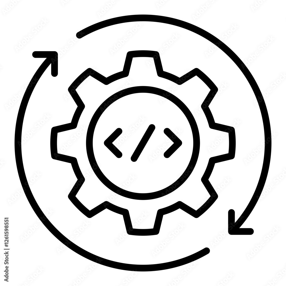 Integration Icon. Vector Illustration. Symbol of System Connection and Software Synchronization Integration Icon. Vector Illustration. Symbol of System Connection and Software Synchronization
