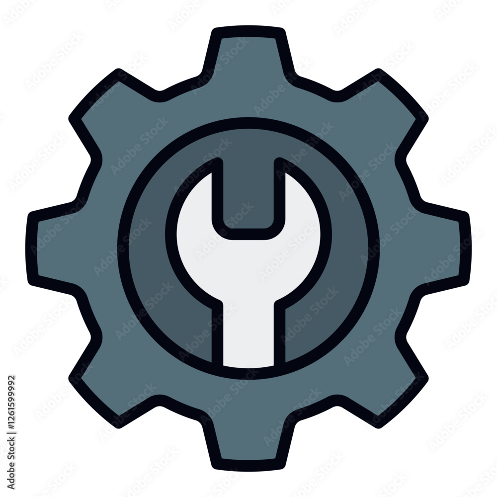 Configuration Icon. Vector Illustration. Symbol of System Settings and Customization Configuration Icon. Vector Illustration. Symbol of System Settings and Customization