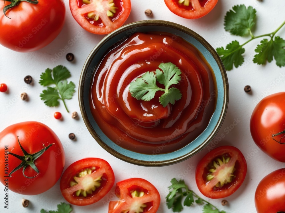 Tomato Ketchup with Fresh Tomatoes and Cilantro Tomato Ketchup with Fresh Tomatoes and Cilantro