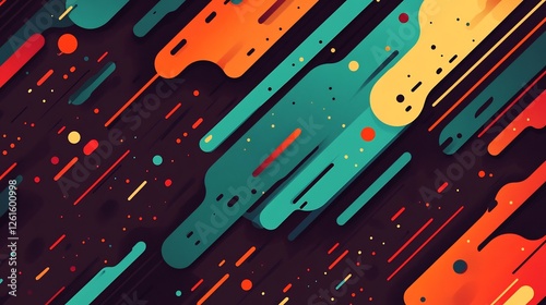 Abstract Colorful Diagonal Streaks Dynamic Design. AI Generated